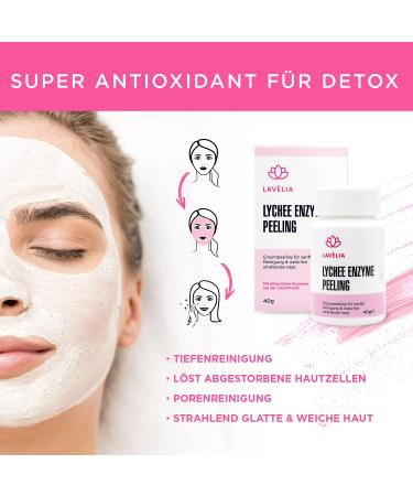 Lav lia Lychee Enzyme Peeling - Best Blackhead & Blemish Treatment Deep Pore Detox 100% Vegan & Instant Results - Buy Online on GoSupps.com