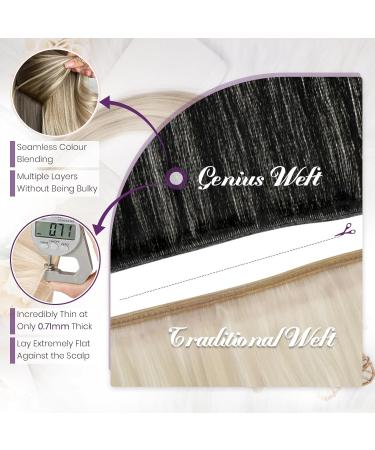 LAAVOO 60cm Black Hair Extensions - Virgin Real Hair Injections for Invisible Tress | Male Hair Injects #1 | 25g - Buy Online on GoSupps.com