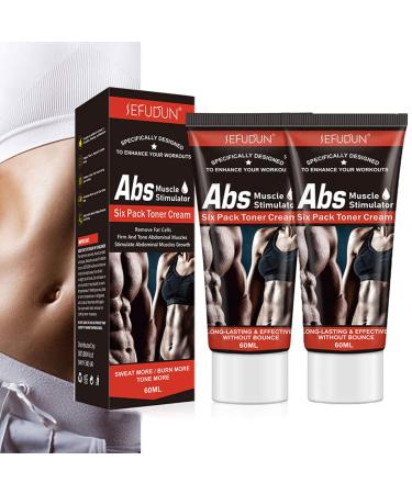 Hot Cream Fat Burner, 2Pack Cellulite Belly Fat Burning Fat Sweat Cream for Abdominal Muscles Growth, Sweat Workout Enhancer Gel Tighten Buttocks Thighs Legs Slimming Cream for Men Women