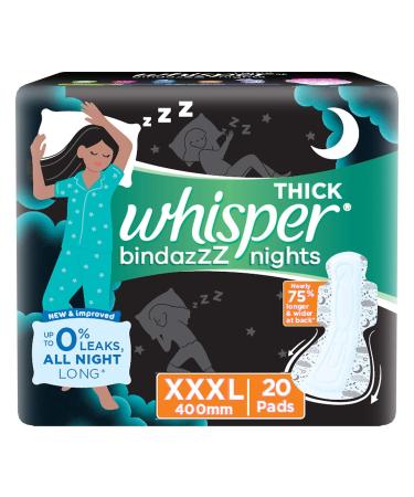 Whisper Ultra Night Sanitary Pads for Women XXXL 20 Napkins