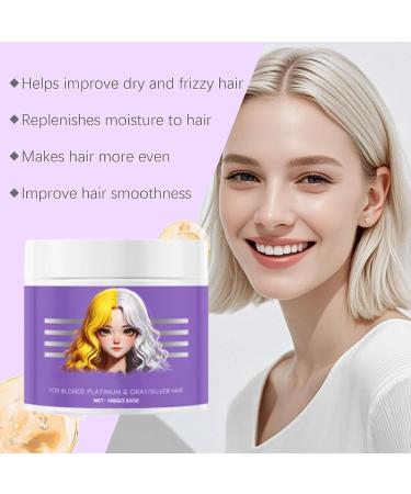 Masque capillaire violet anti-jaunissement masque violet pour cheveux blonds r pare et renforce les cheveux ab m s apr s-shampoing sec pour femmes et hommes d color s 2pcs - Buy Online on GoSupps.com