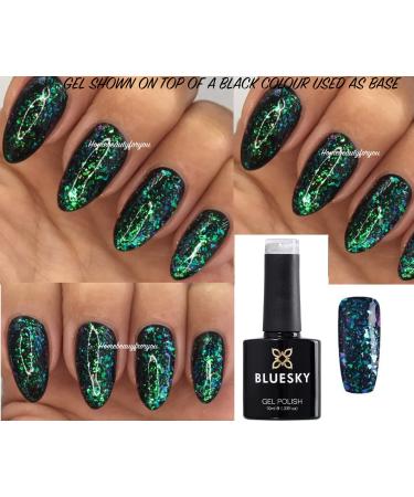 Bluesky Galaxy 08 Chameleon Flakes Nail Gel Polish UV LED Soak Off 10ml A Black Base is Required