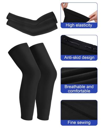 Shop 8 Pairs Kids Compression Leg & Arm Sleeves - Non-Slip Multi-Color for Boys & Girls - International Shipping Available - Buy Online on GoSupps.com