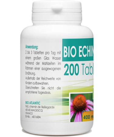 Organic Echinacea 400 mg - 200 Tablets | Immune Support Supplement - Ship Worldwide - Buy Online on GoSupps.com