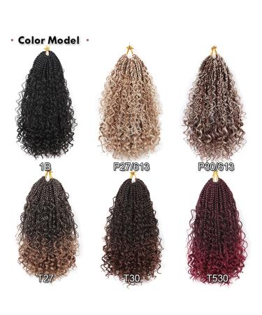 Melisay Box Braids Crochet Hair Extensions - 5 Packs Curly 50.8 cm Synthetic Afro Kinky Braiding Hair for Black Women - Passion Twist & Goddess Faux Locs - Color 1B - Buy Online on GoSupps.com