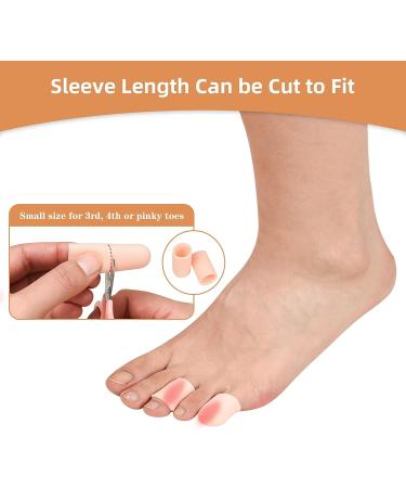 Hoogoo Pinky Toe Caps - 10 Pcs Silicone Small Toe Protector Cover Sleeves | Relief from Corns, Blisters, Sores | Reduce Friction & Rubbing - Buy Online on GoSupps.com