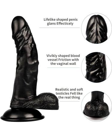 MV02-8 Inches Realistic Classic Hands-Free Suction Cup Penile with Suction Cup Suitable in Indoor for Women (Black) - Buy Online on GoSupps.com