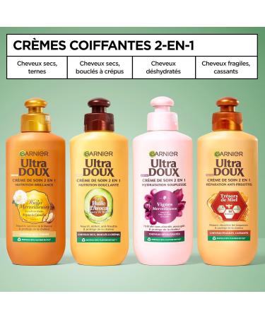 Garnier Ultra Doux l'Huile d'Avocat et Beurre de Karit - Cr me de soin sans rin age Cheveux bucl s fris s 200 ml - Buy Online on GoSupps.com