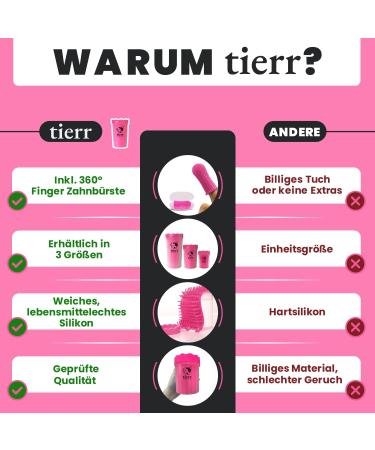 Tierr Pfotenreiniger for Dogs | Soft Brush & Dog Toothbrush | Size S | Dishwasher Safe | Remove Dirt from Dog Paws - Buy Online on GoSupps.com