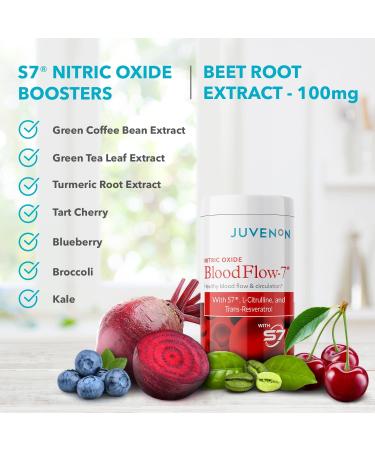 Nitric Oxide Blood Flow-7 Supplement with L Arginine & L Citrulline - 90 Capsules for Healthy Aging & Heart Health - Nitric Oxide Booster Pills for Men & Women - 90 Count - Buy Online on GoSupps.com