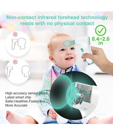 Joyhicare No-Touch Forehead Thermometer for Adults & Babies | Digital Infrared Medical Thermometer with Fever Alert | 2-in-1 Body & Surface | 50 Memories - Buy Online on GoSupps.com