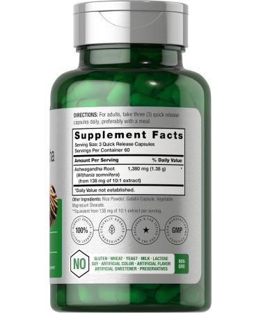 Horb ach Ashwagandha Supplement | 180 Capsules | for Women and Men | Herbal Root Extract | Non-GMO Gluten Free - Buy Online on GoSupps.com