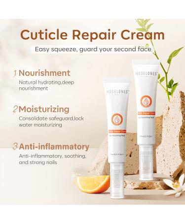 Modelones Cuticle Cream - Ultra-Hydrating Organic Jojoba Oil & Vitamin E Serum for Deep Moisturizing Nail Care - 15ML (Pack of 2) - Buy Online on GoSupps.com