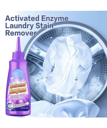 KOAHDE Enzyme White Clothes Detergent Stubborn Stain Cleaner Oil Remover Clothes Oil Stain Remover Active Enzyme Laundry Detergent Enzyme Flexibility Detergent Active Enzyme White Shirt Guardian - Buy Online on GoSupps.com