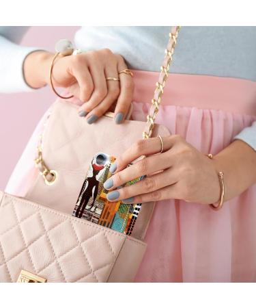 Buy Abstract Africa Print Leather Lipstick Case - Mini Organizer with Mirror | Stylish Lip Gloss Holder for Travel - Buy Online on GoSupps.com