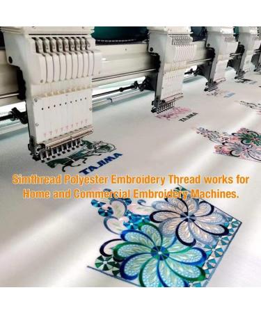 Simthread Black 900 Embroidery Thread 5500 Yards 40wt Polyester for Brother, Babylock, Janome, Singer, Pfaff, Husqvarna, Bernina Machines - Buy Online on GoSupps.com