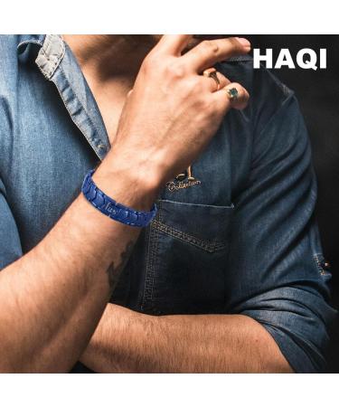 HAQI Mens Magnetic Bracelet - Health Energy Therapy Jewelry for Arthritis - Stainless Steel Black - Buy Online on GoSupps.com