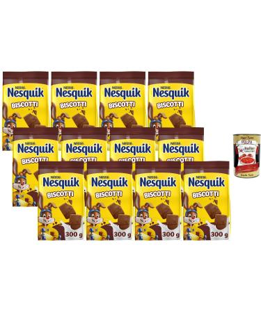 Italian Gourmet E.R. Italian Gourmet Chocolate Biscuits for Children - 12 x 300g - Crispy Chocolate Cocoa Biscuits - Ideal for breakfast and snacks - Perfect for milk large stockings +