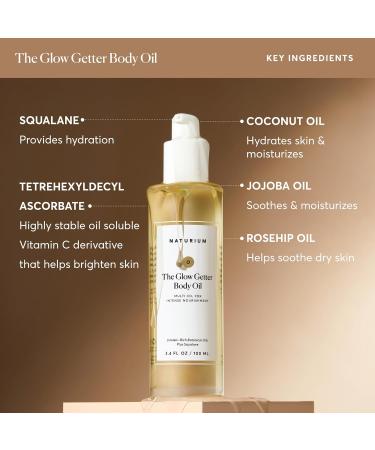 Naturium The Glow Getter Body Oil, Multi-Oil for Intense Nourishment, Hydrating & Moisturizing Formula, Vegan & Cruelty-Free, 3.4 oz - Buy Online on GoSupps.com