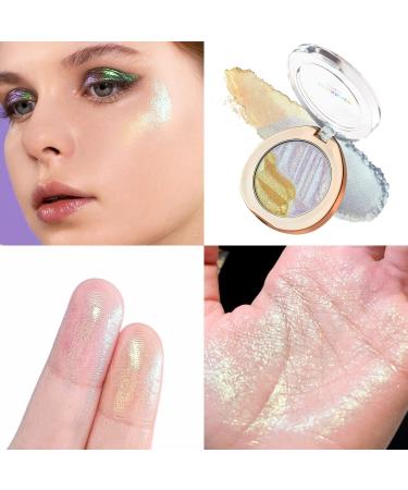 CHARMACY Multichrome Glitter Highlighter Palette - Cruelty-Free Face Illuminator for Brightening and Contouring, Long Lasting Hybrid Chameleon Highlighter - 4.20g (Pack of 1) - Buy Online on GoSupps.com