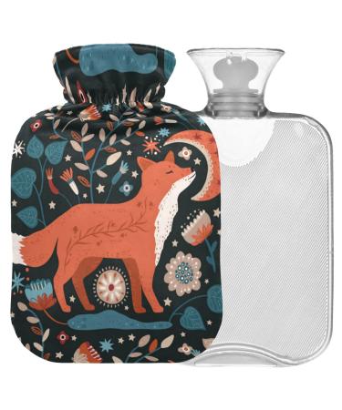 NAANLE MOON FOX heat bottle with reference transparent hot water bottle Handfoots Heating bags for pain relief heat and cold therapy 2L