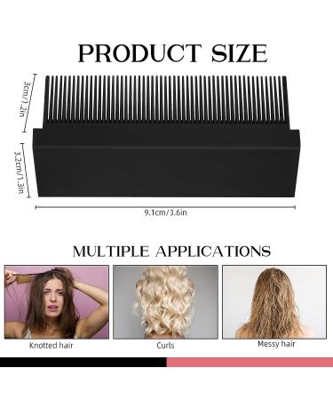 Barber Straightening Comb Attachment - Women's Hair Styling Tool for Flat Irons - V Type, Washable, Compact - Ideal for Home or Salon Use (Black) - Buy Online on GoSupps.com