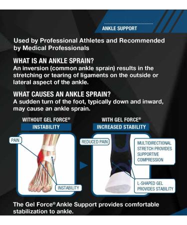 Pro-Tec Gel-Force Ankle Support - Medium Size | Premium Comfort & Stability for Sports | Buy Internationally - Buy Online on GoSupps.com
