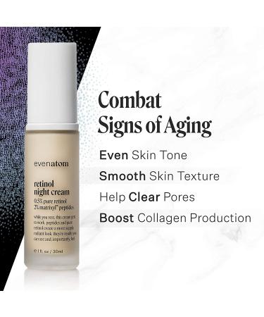 Retinol Face Moisturizer with Collagen Peptides & Botanical Extract - 1 fl. oz - Even Atom - Buy Online on GoSupps.com