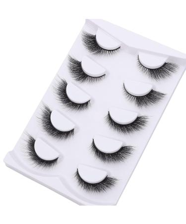 gootrades Cat Eye Eyelashes - 5 Pairs 3D Faux Mink False Winged L Curl Extension - Natural Look Mimic Eyelashes (Style-03) - Buy Online on GoSupps.com
