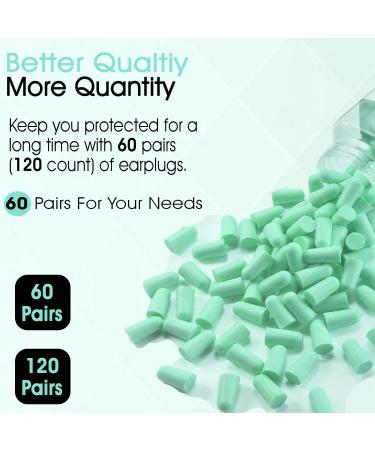 Klickmart Super Soft Foam Ear Plugs for Sleep - 60 Pairs, 38dB SNR, Reusable, One Size Fits All - Green - Buy Online on GoSupps.com