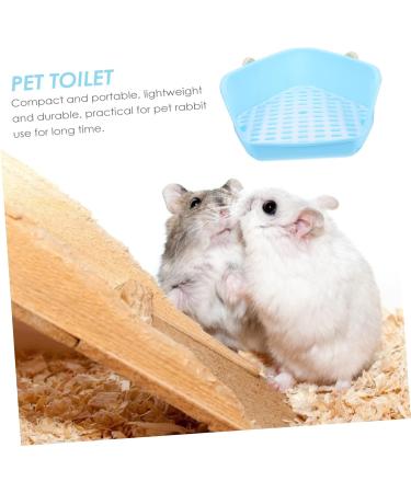 BESPORTBLE Box Rabbit Toilet Trainer Potty Bunny Poop Scooper Small Animal Toilet Hamster Potty Pet Plastic 33X29.5X14CM Blue - Buy Online on GoSupps.com