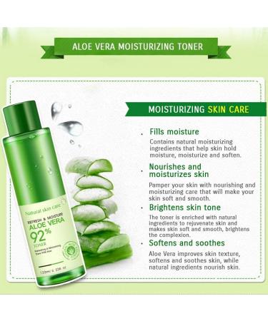 BIOAQUA 92% Aloe Vera Refresh Moisturizing Toner 120ml | Natural Plant Skin Care - Buy Online on GoSupps.com