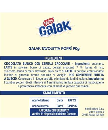  Italian Gourmet E.R. Pack of 5 Galak PoPri white chocolates with cereals 90g + Gourmet Italian polpa 400g - Buy Online on GoSupps.com