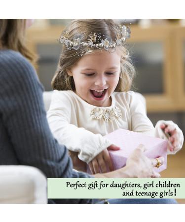 LORCOO Gold Flower Girl Pearl Headband for Wedding & Events | Girls & Women's Flower Crown | First Communion & Birthday Hair Accessory - Buy Online on GoSupps.com