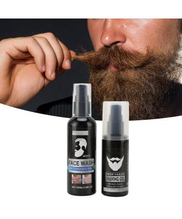 Men's Face Beard Care Kit | Moisturizing Shaving Gel Refreshing Face Wash & Beard Trimming Gel - Deep Cleansing & Hydrating - Buy Online on GoSupps.com