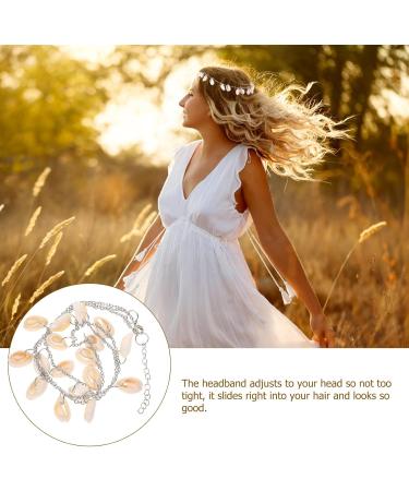 minkissy Shell Headpiece Chain for Travel - Bohemian Head Chain Tassel Head Chain Shell Hair Chain Gypsy Headpiece Shell Pendant Head Chain for Women Girls - Buy Online on GoSupps.com