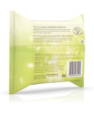 Aveeno Make Up Removing Wipes Positively Radiant Facial Cleansing Wipes With Soy Extract 25 Count - Buy Online on GoSupps.com