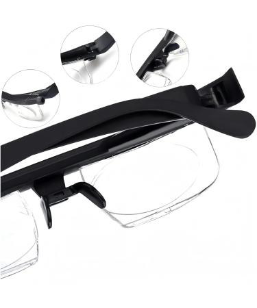 Adjustable Focus Reading Glasses -6BIS+3 | Myopia Correction Unisex Dial Adjustable | Includes Suede Cloth - Buy Online on GoSupps.com