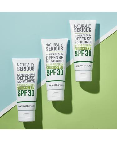 Naturally Serious Mineral Sun Defense Moisturizer SPF 30 | Vegan Cruelty-Free Mineral Sunscreen for Face - Broad Spectrum Protection - Buy Online on GoSupps.com