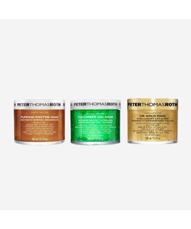 Peter Thomas Roth | Full-Size Pumpkin Enzyme Mask Enzymatic Dermal Resurfacer Cucumber Gel Extreme De-Tox Hydrator and 24K Gold Mask Pure Luxury Lift & Firm