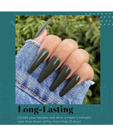 6-Piece Green Gel Nail Polish Set with Nail Stickers - Soak Off Olive, Turquoise, Sage, Mint, Army, Teal U V Polish - DIY at Home Gift for Women - 10ml - Buy Online on GoSupps.com