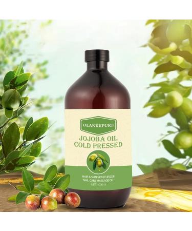 32 fl oz 100 Pure Jojoba Carrier Oil Unrefined Hexane Free Cold Pressed for Skin Face Hair Nails & Massage - Buy Online on GoSupps.com
