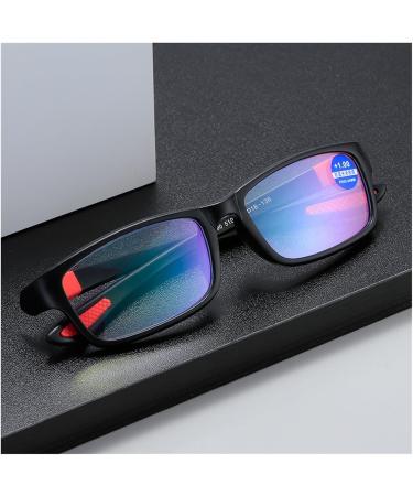 Buy IYNWBJTS Two-Tone Reading Glasses - Lightweight Anti-Blue Light Frame for Men & Women (Black & Red Size 4.00) | International Shipping Available - Buy Online on GoSupps.com