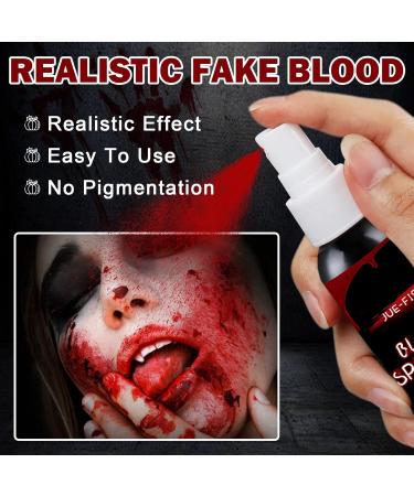 Buy Fake Blood Makeup Spray - Halloween Liquid Blood for Costumes Cosplay and SFX Effects - Buy Online on GoSupps.com
