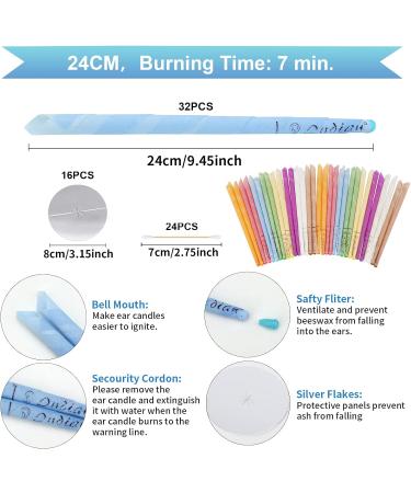 32pcs All Natural Beeswax Hopi Ear Candle Cones with Drip Protectors - Ear Wax Removal Kit - Buy Online on GoSupps.com