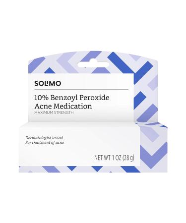 Solimo 10% Benzoyl Peroxide Acne Medication - Pack of 4, 1 Fl Oz Each | Maximum Strength, Dermatologist Tested - Buy Online on GoSupps.com