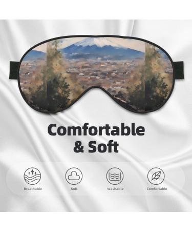 Buy Mount Fuji Unisex Blackout Sleep Eye Mask - Adjustable Elastic Design for Travel Yoga & Office Naps - Buy Online on GoSupps.com
