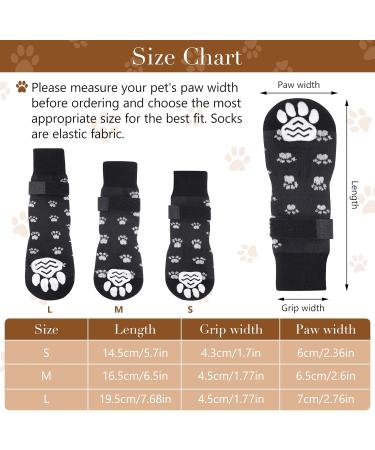 Vyuwast 8 Pcs Dog Socks Paws Stop Licking Anti-Slip Dog Paw Protectors with Adjustable Straps Dog Socks with Grips for Small Medium Large Dogs Puppy Indoor Outdoor Hardwood Floor Walking(M Black) - Buy Online on GoSupps.com