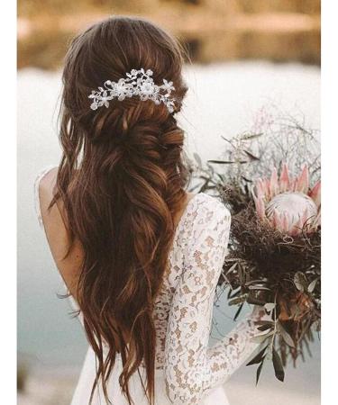 Bridal Wedding Hair Comb Headpiece with Pearls - Sparkly Hair Accessories for Women, Brides, and Bridesmaids - Buy Online on GoSupps.com