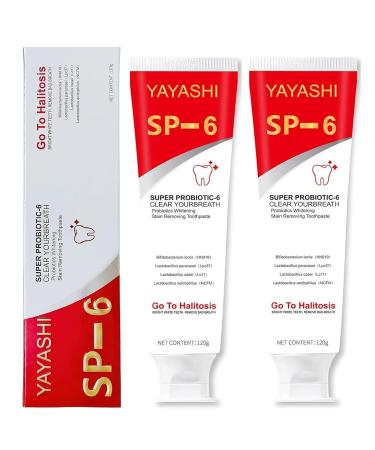 Sp-6 Ultra Whitening Toothpaste Probiotics Bright White Toothpaste Promotes Healthy Teeth Breath Toothpaste Brightening & Stain Removing(2 PCS)